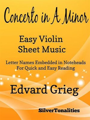 cover image of Concerto In a Minor Easy Violin Sheet Music
